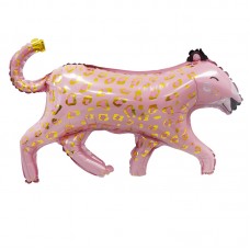 Шар фигура розовый леопард